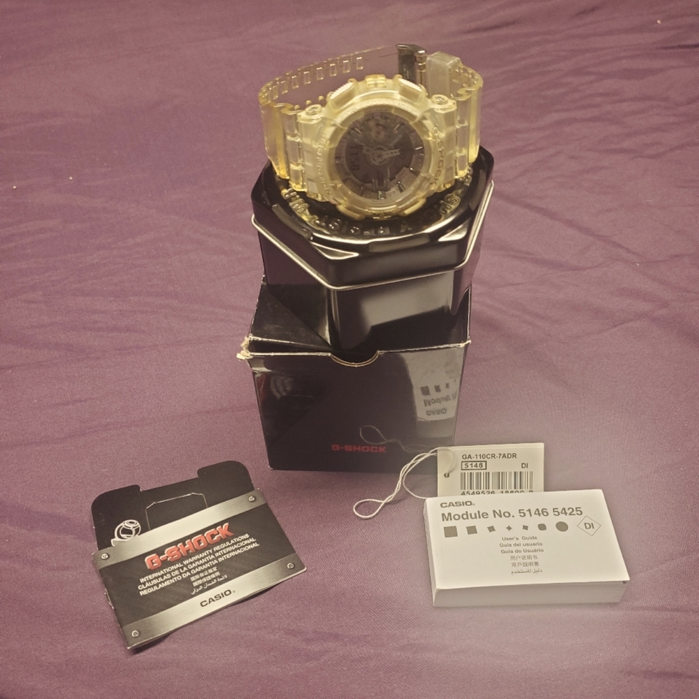 Clear G Shock watch